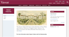 Desktop Screenshot of historian.vassar.edu