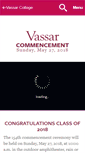 Mobile Screenshot of commencement.vassar.edu