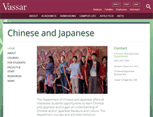Tablet Screenshot of chineseandjapanese.vassar.edu