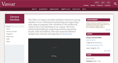 Desktop Screenshot of campusactivities.vassar.edu