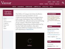 Tablet Screenshot of campusactivities.vassar.edu