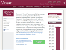 Tablet Screenshot of communityworks.vassar.edu