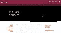 Desktop Screenshot of hispanicstudies.vassar.edu