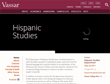 Tablet Screenshot of hispanicstudies.vassar.edu