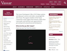 Tablet Screenshot of careers.vassar.edu
