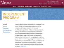 Tablet Screenshot of independentprogram.vassar.edu