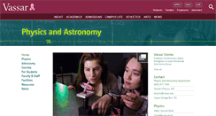 Desktop Screenshot of physicsandastronomy.vassar.edu
