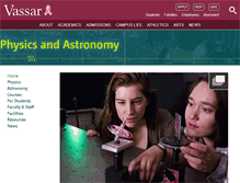 Tablet Screenshot of physicsandastronomy.vassar.edu