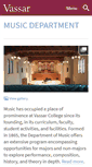 Mobile Screenshot of music.vassar.edu