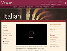 Tablet Screenshot of italian.vassar.edu