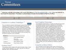 Tablet Screenshot of committees.vassar.edu
