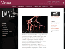 Tablet Screenshot of dance.vassar.edu