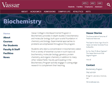 Tablet Screenshot of biochemistry.vassar.edu