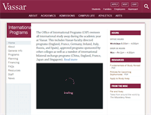 Tablet Screenshot of internationalprograms.vassar.edu
