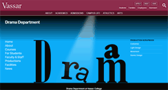 Desktop Screenshot of drama.vassar.edu