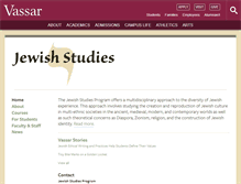 Tablet Screenshot of jewishstudies.vassar.edu