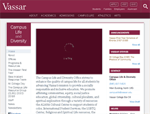 Tablet Screenshot of campuslifeanddiversity.vassar.edu