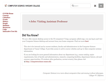 Tablet Screenshot of cs.vassar.edu