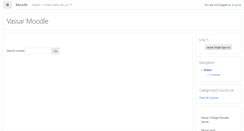 Desktop Screenshot of moodle.vassar.edu