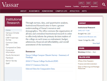 Tablet Screenshot of institutionalresearch.vassar.edu