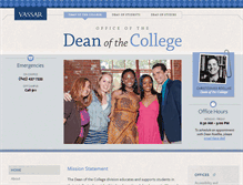 Tablet Screenshot of deanofthecollege.vassar.edu