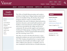 Tablet Screenshot of healtheducation.vassar.edu